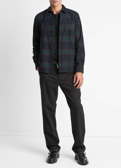 Holme Plaid Cotton Button-Front Shirt in Long Sleeve