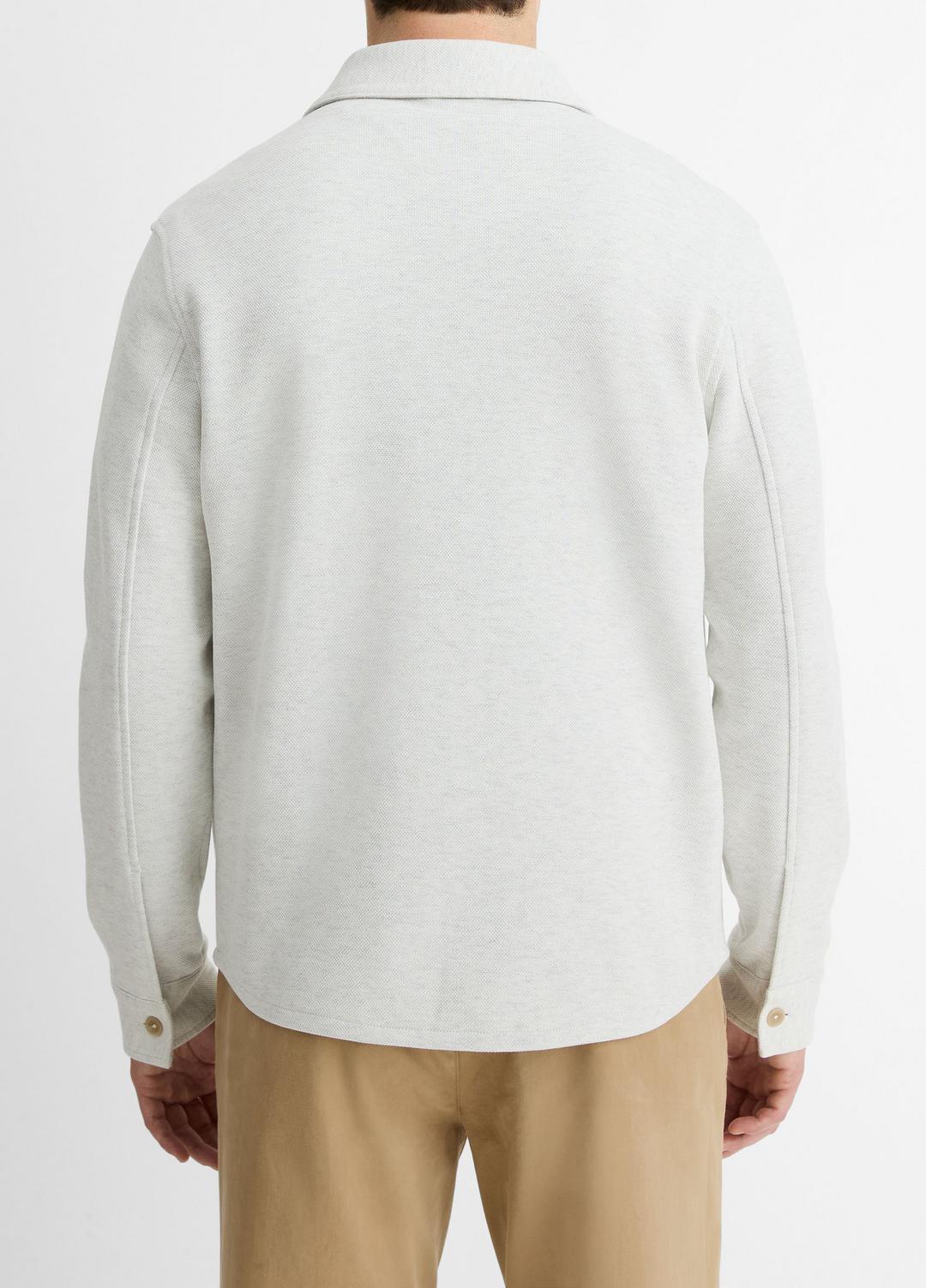 Double-Knit Cotton-Blend Piqué Shirt Jacket in Shirt Jackets
