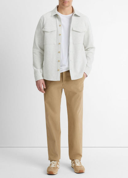 Double-Knit Cotton-Blend Piqué Shirt Jacket in Shirt Jackets
