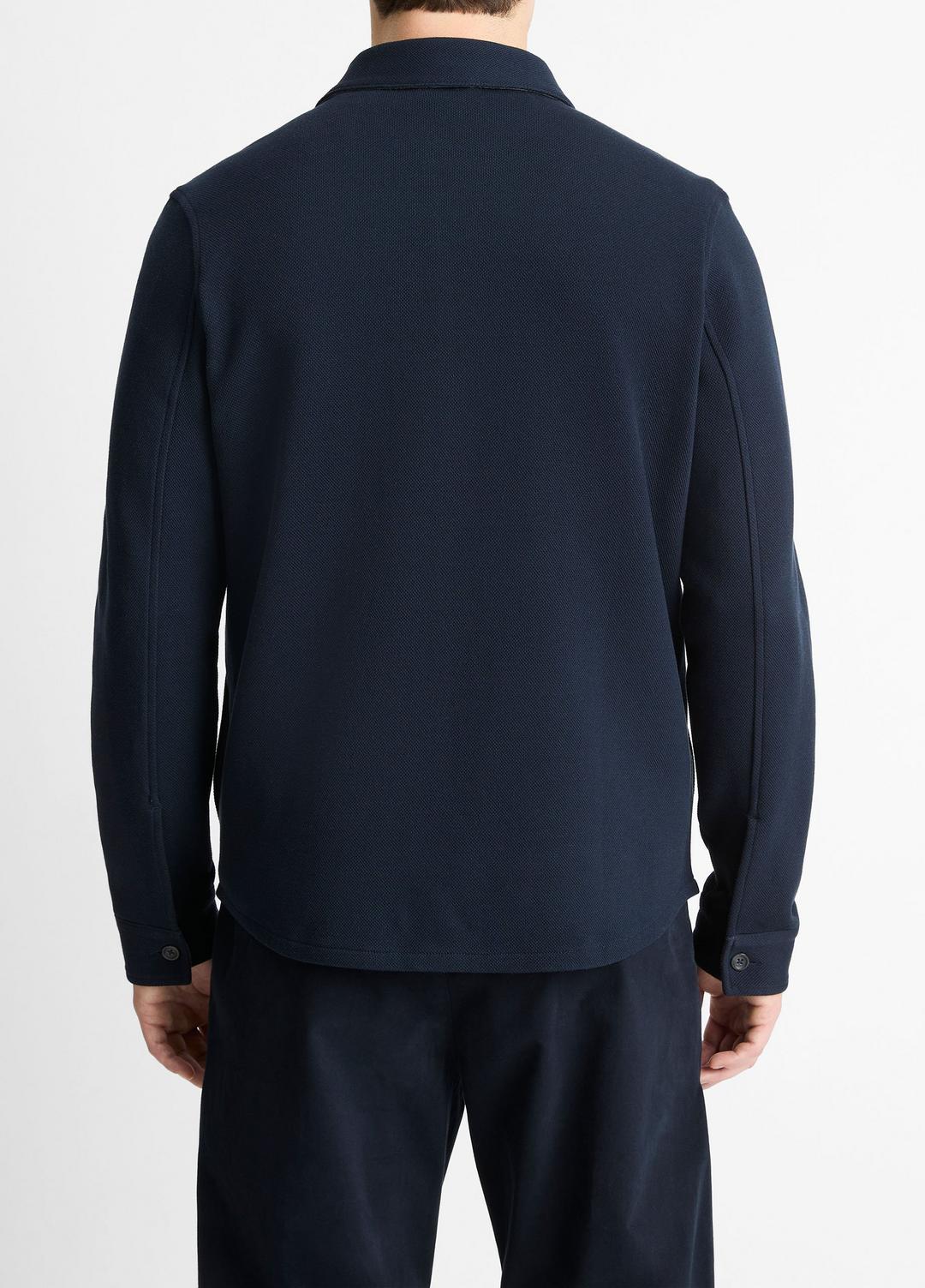 Double-Knit Cotton-Blend Piqué Shirt Jacket in Shirt Jackets
