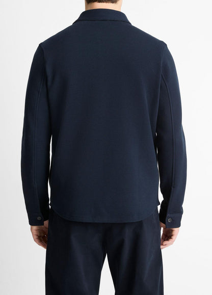 Double-Knit Cotton-Blend Piqué Shirt Jacket in Shirt Jackets