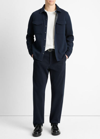 Double-Knit Cotton-Blend Piqué Shirt Jacket in Shirt Jackets