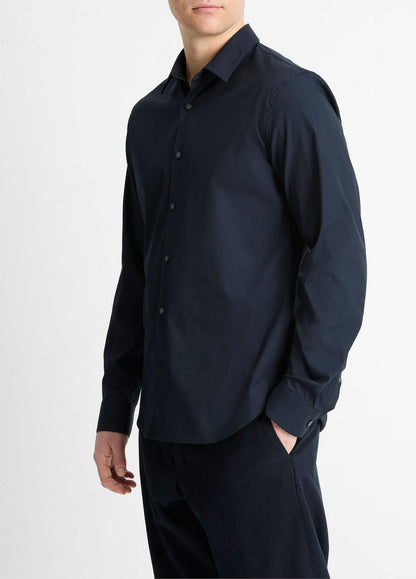 Stretch-Cotton Poplin Shirt in Long Sleeve