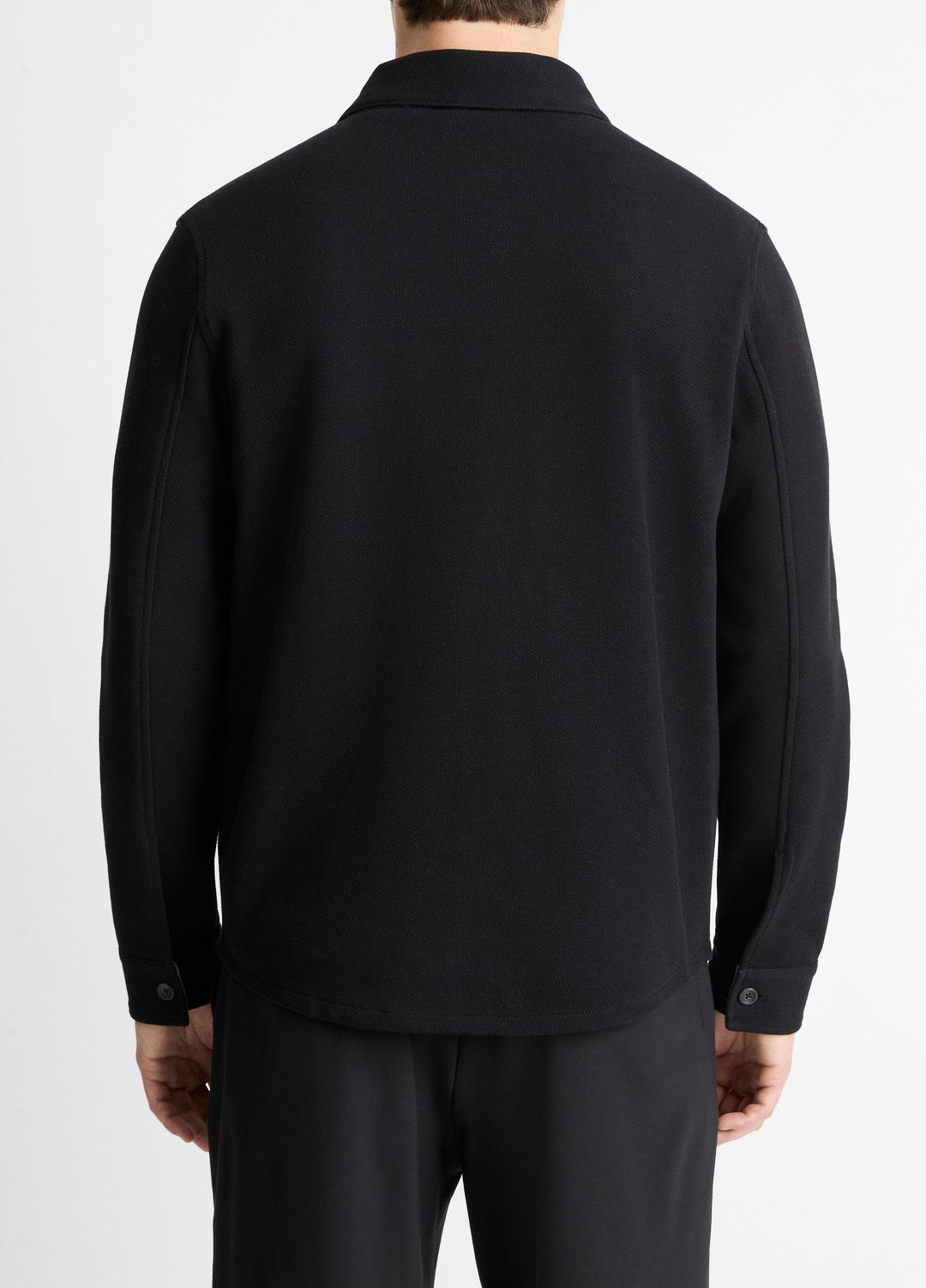 Double-Knit Cotton-Blend Piqué Shirt Jacket in Shirt Jackets