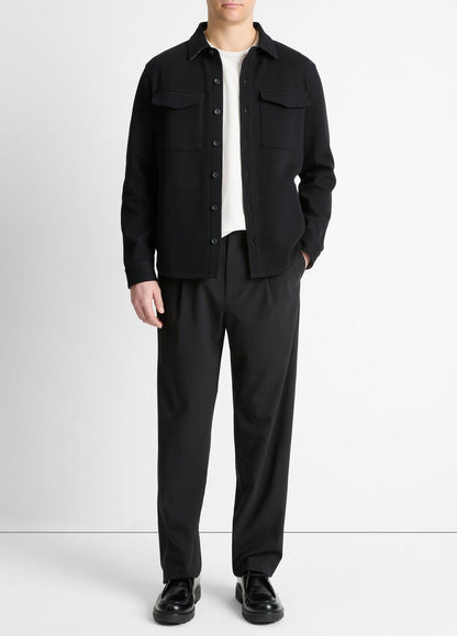 Double-Knit Cotton-Blend Piqué Shirt Jacket in Shirt Jackets