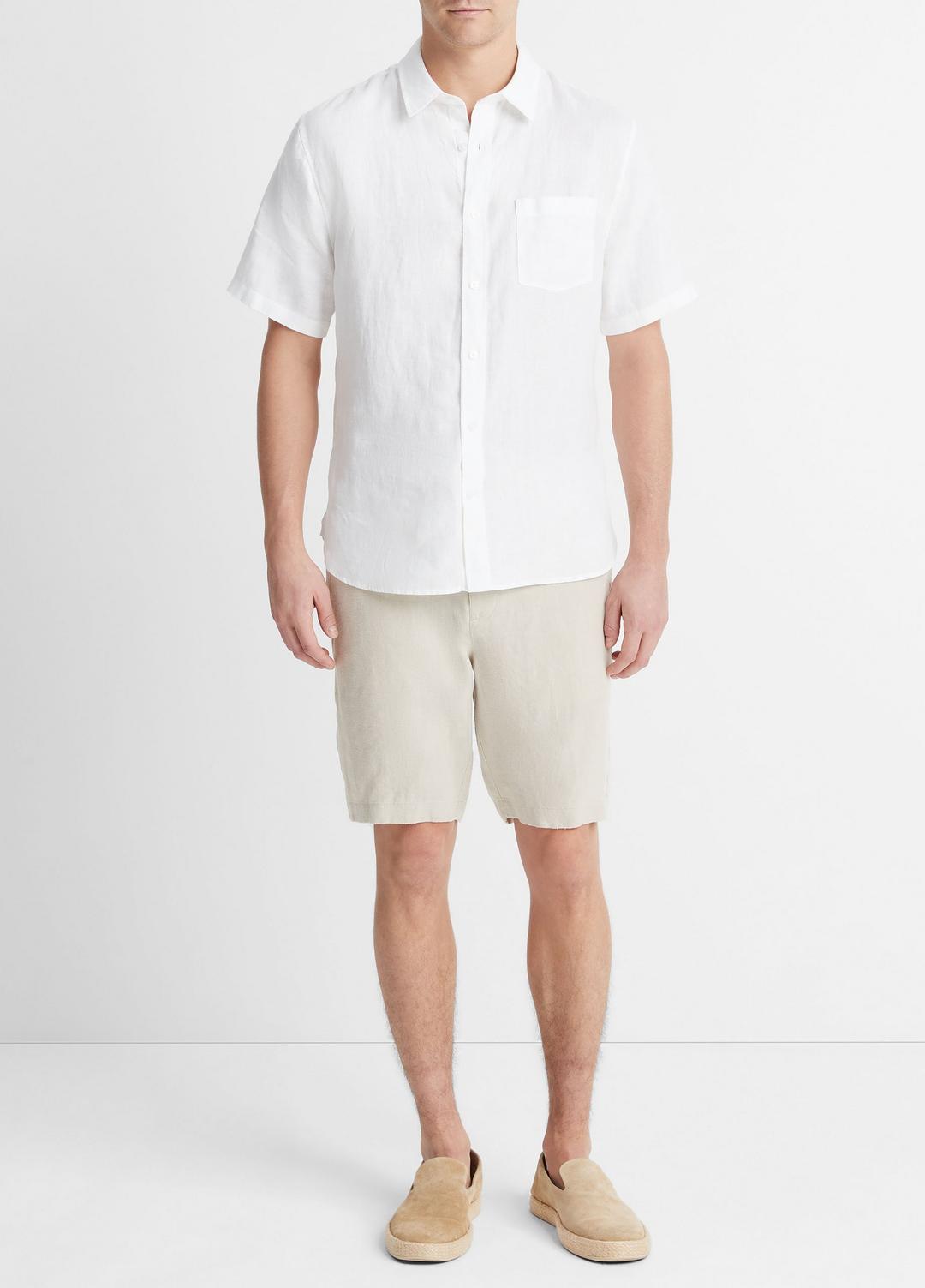 Linen Short-Sleeve Shirt in Short Sleeve