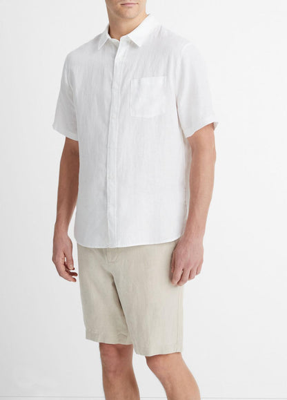 Linen Short-Sleeve Shirt in Short Sleeve