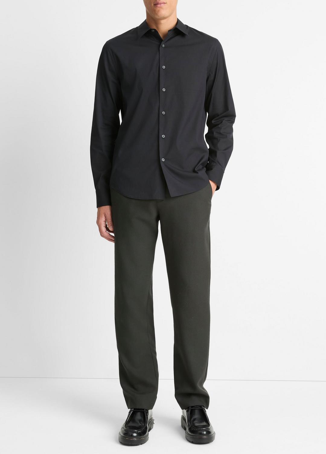 Stretch-Cotton Poplin Shirt in Long Sleeve