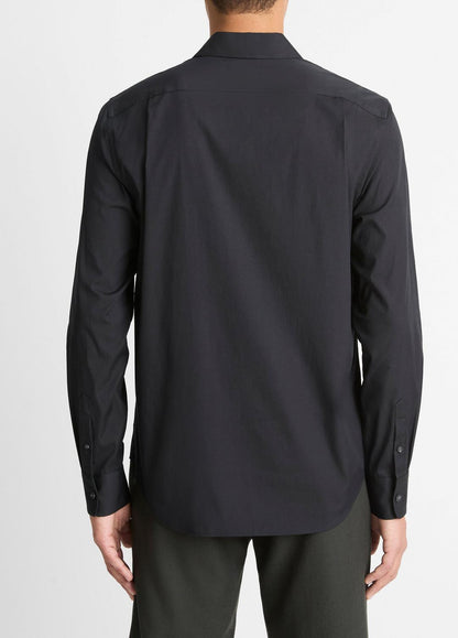 Stretch-Cotton Poplin Shirt in Long Sleeve