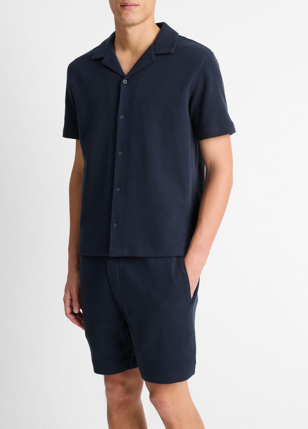 Cotton Bouclé Cabana Shirt in Short Sleeve