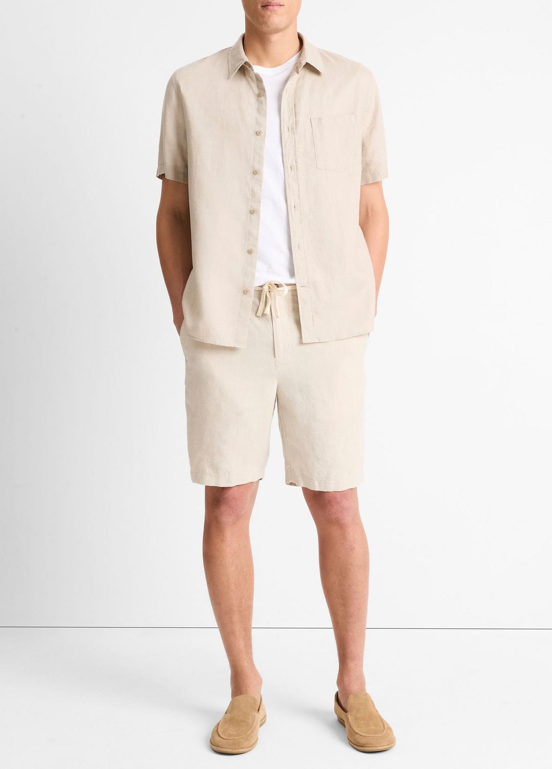 Linen Short-Sleeve Shirt in Short Sleeve