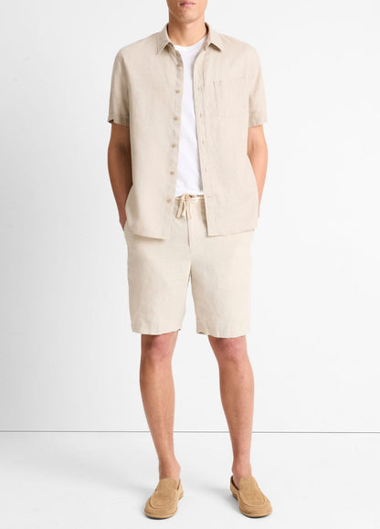 Linen Short-Sleeve Shirt in Short Sleeve
