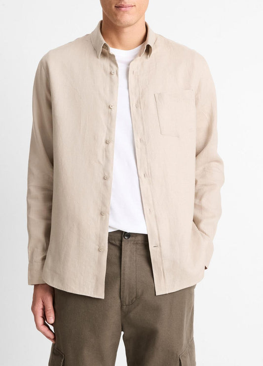 Linen Long-Sleeve Shirt in Long Sleeve
