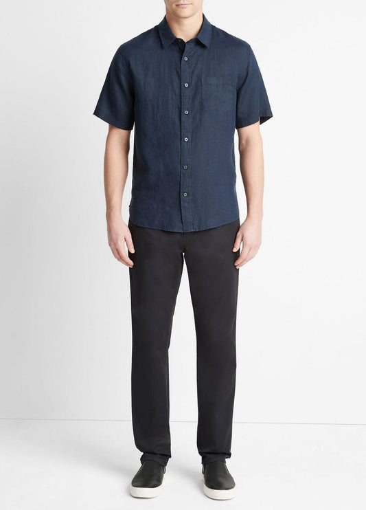 Linen Short-Sleeve Shirt in Short Sleeve