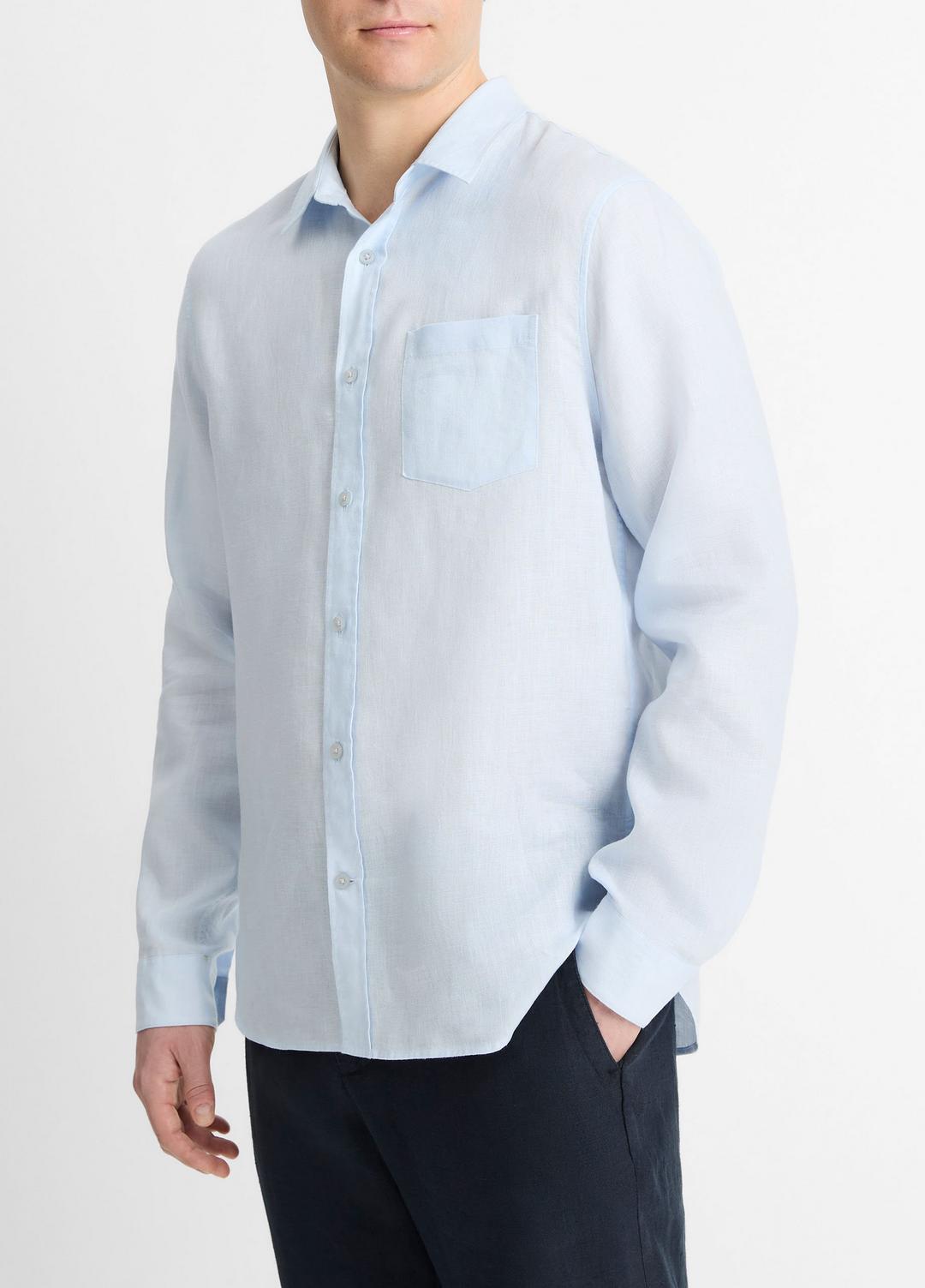 Linen Long-Sleeve Shirt in Long Sleeve