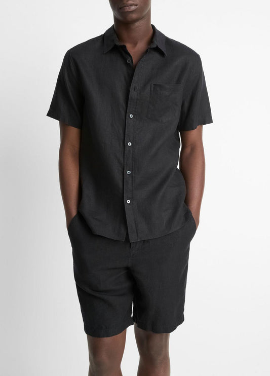 Linen Short-Sleeve Shirt in Short Sleeve