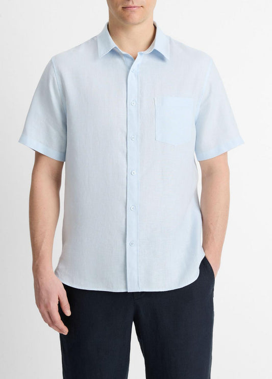 Linen Short-Sleeve Shirt in Short Sleeve