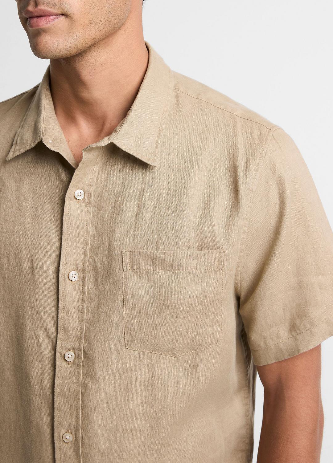 Linen Short-Sleeve Shirt in Long Sleeve