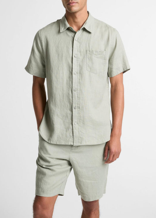 Linen Short-Sleeve Shirt in Long Sleeve
