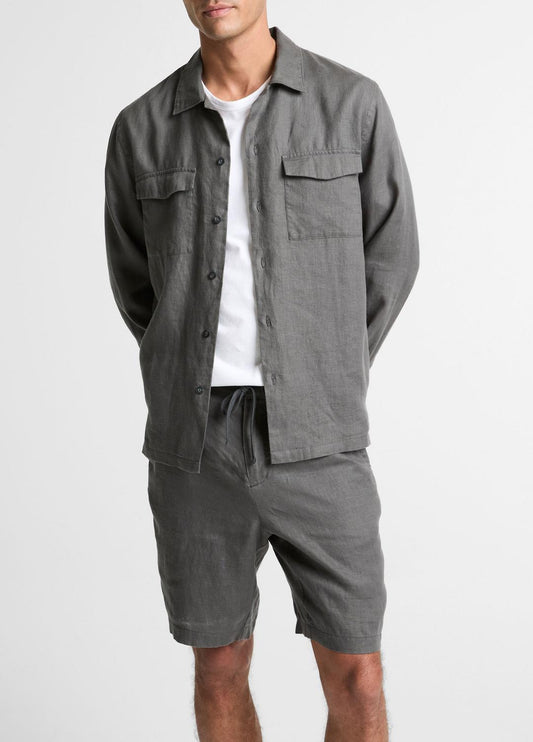 Linen Garage Shirt  in Long Sleeve