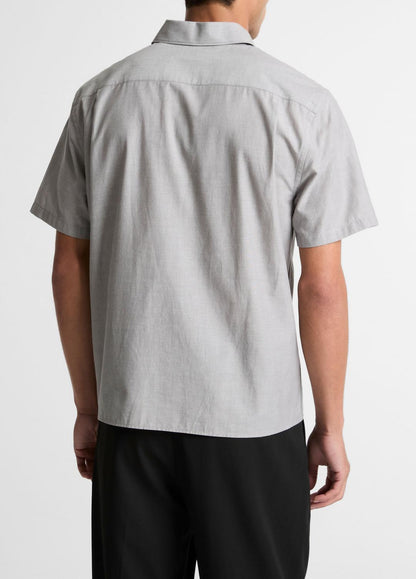 Cotton Short-Sleeve Button-Front Shirt  in Short Sleeve