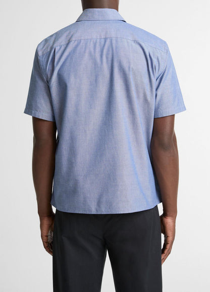 Cotton Short-Sleeve Button-Front Shirt  in Short Sleeve