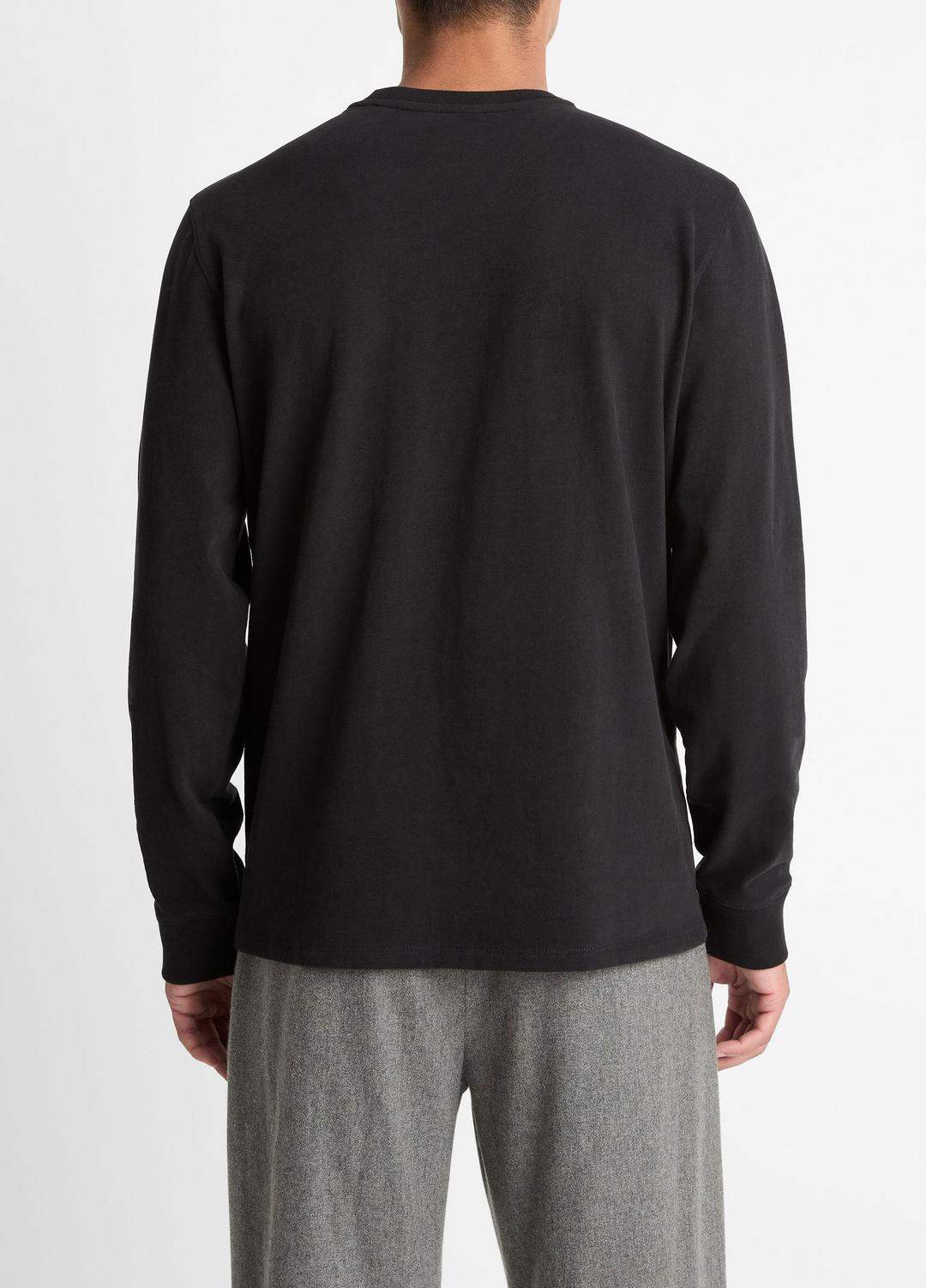 Sueded Jersey Long-Sleeve Pocket T-Shirt in Long Sleeve