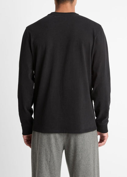 Sueded Jersey Long-Sleeve Pocket T-Shirt in Long Sleeve