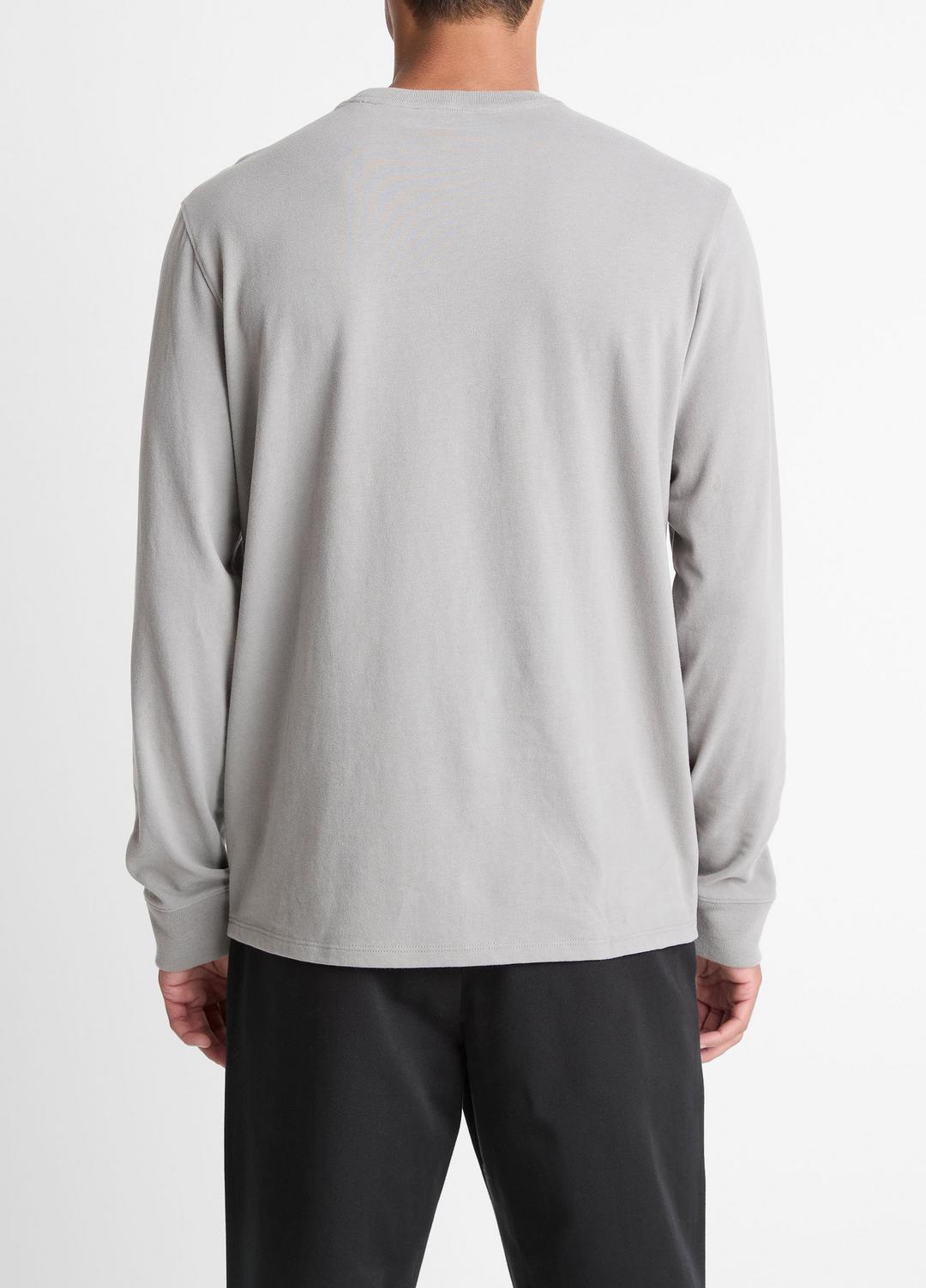 Sueded Jersey Long-Sleeve Pocket T-Shirt in Long Sleeve