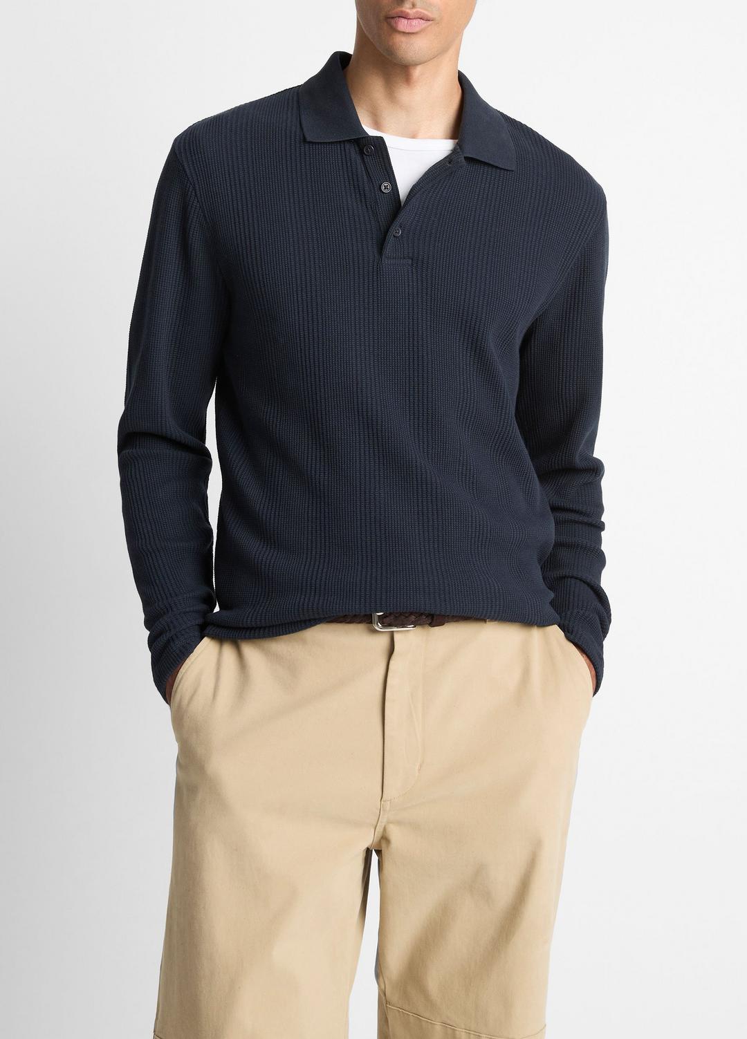 Variegated Cotton Polo Shirt in Henleys & Polos