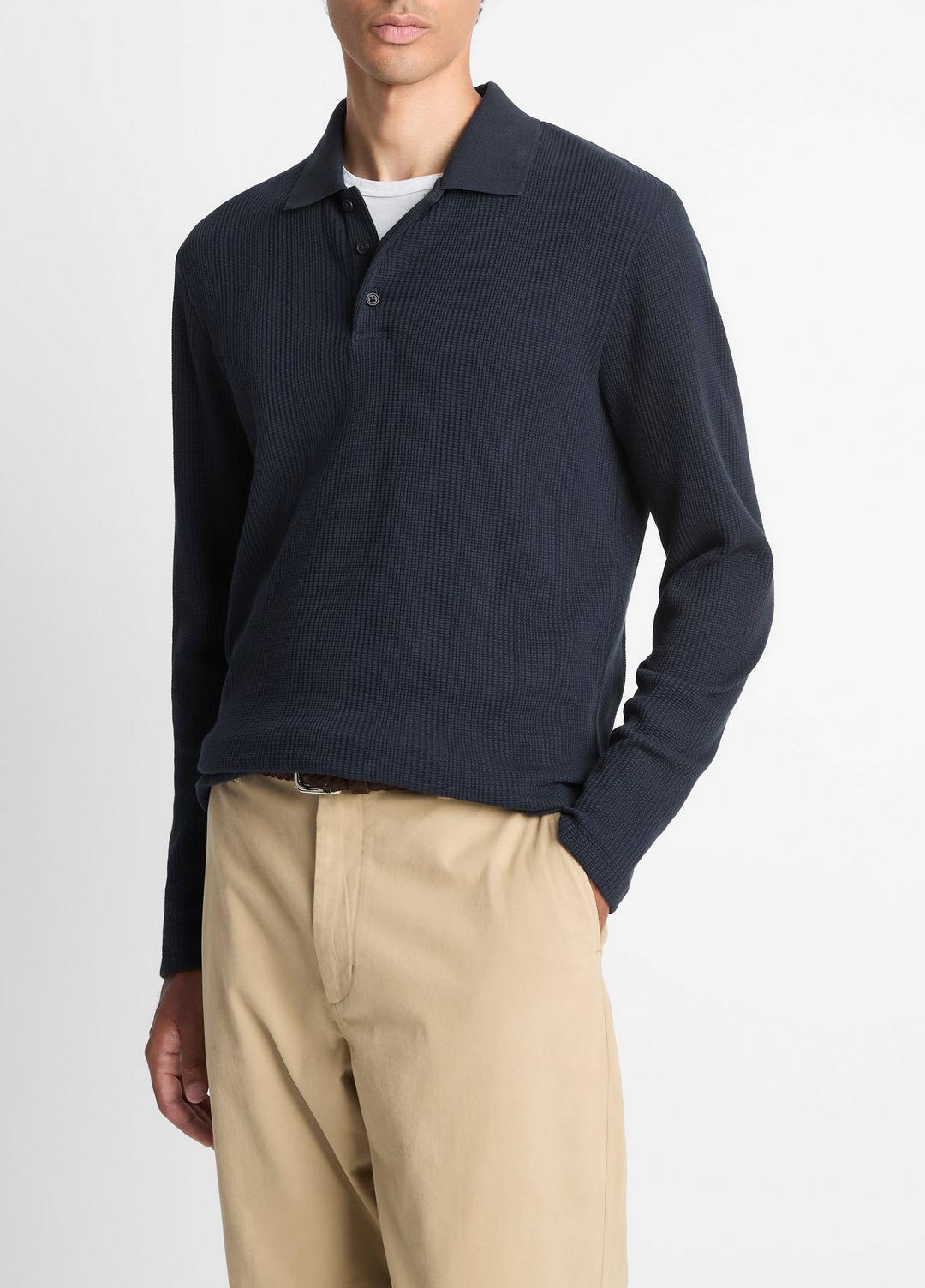 Variegated Cotton Polo Shirt in Henleys & Polos