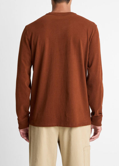 Sueded Jersey Long-Sleeve Pocket T-Shirt in Long Sleeve