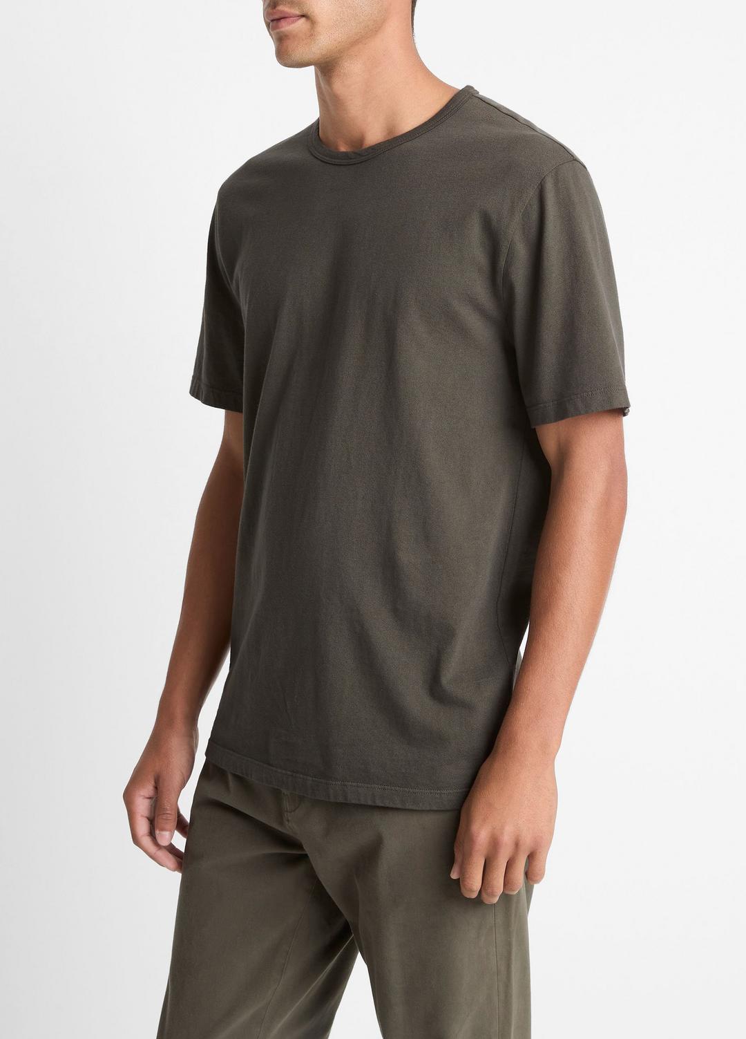 Garment Dye Cotton T-Shirt in Short Sleeve