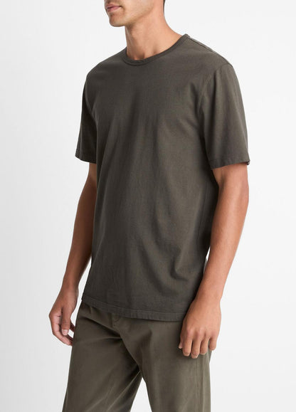 Garment Dye Cotton T-Shirt in Short Sleeve