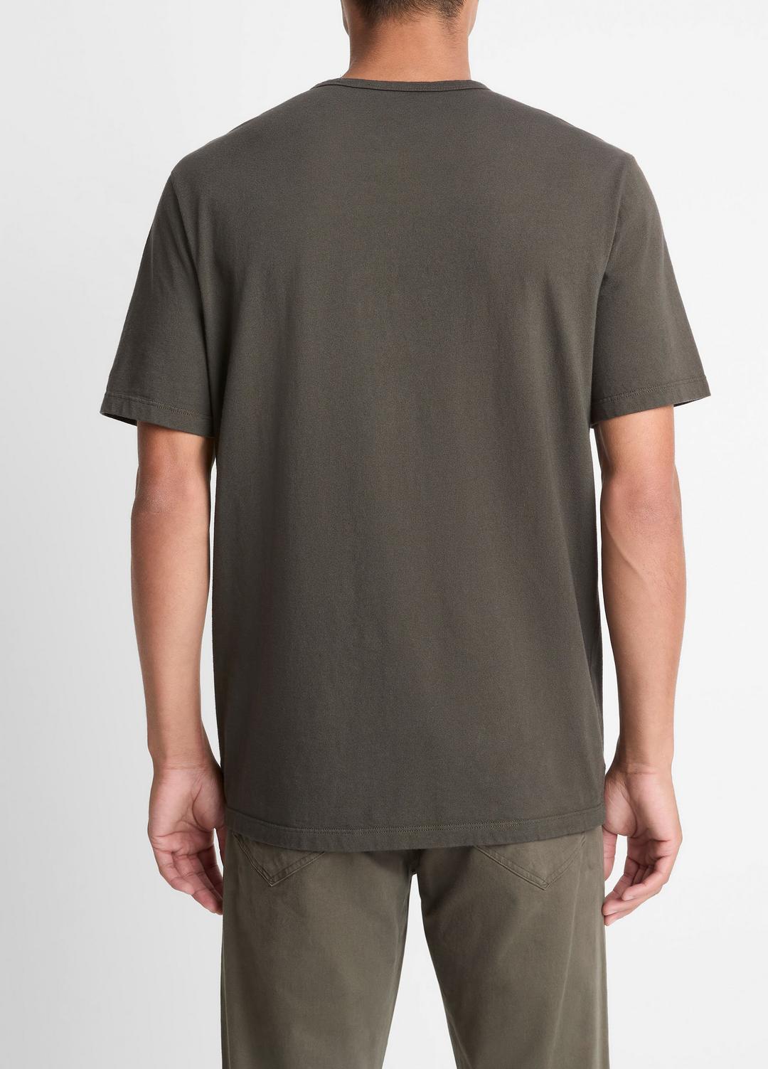 Garment Dye Cotton T-Shirt in Short Sleeve