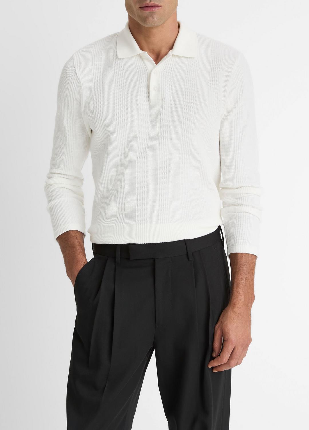Variegated Cotton Polo Shirt in Henleys & Polos