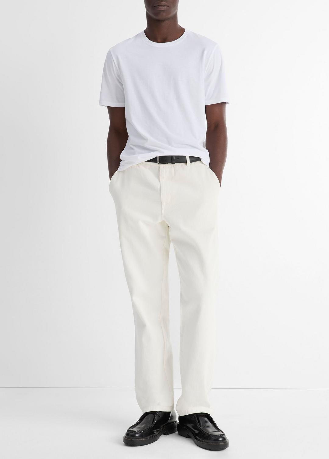 Pima Cotton Crew Neck T-Shirt in Short Sleeve