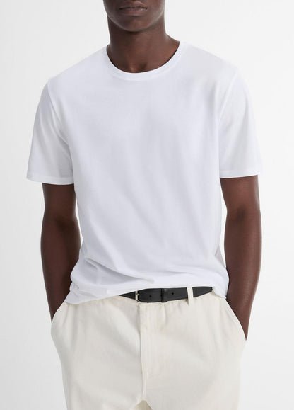 Pima Cotton Crew Neck T-Shirt in Short Sleeve