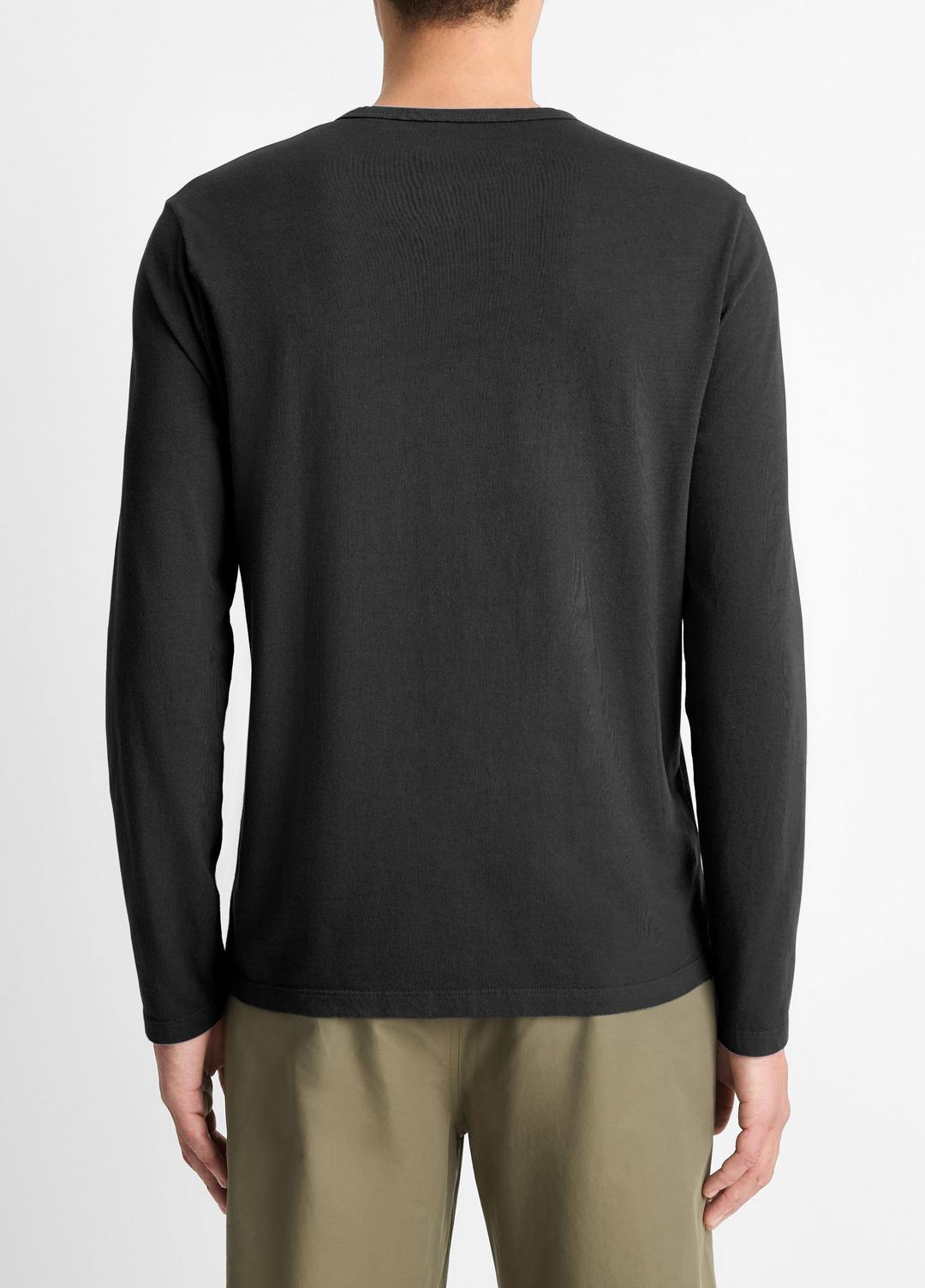 Garment Dye Cotton Long-Sleeve Henley in Henleys & Polos