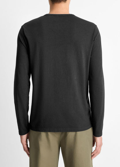 Garment Dye Cotton Long-Sleeve Henley in Henleys & Polos