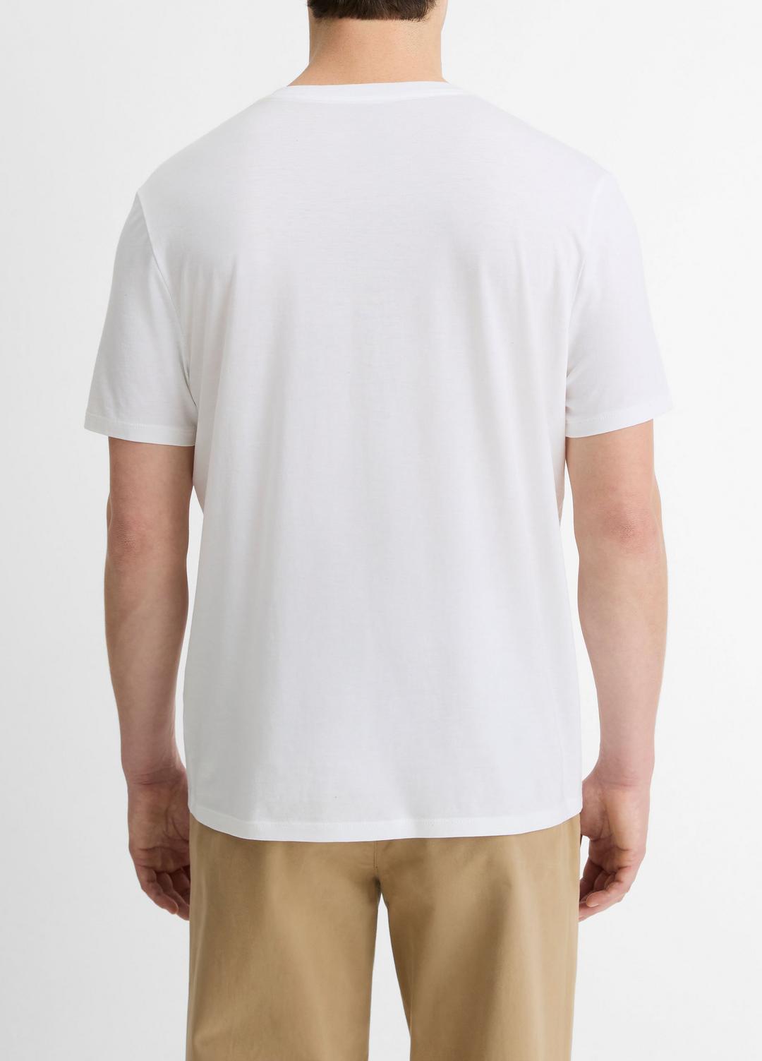 Pima Cotton V-Neck T-Shirt in Short Sleeve