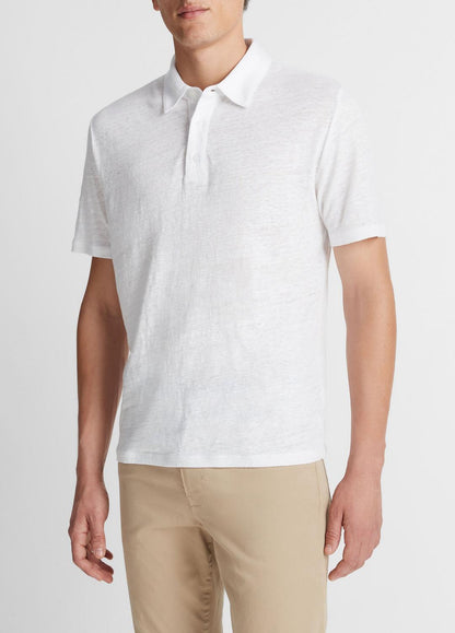 Linen Polo Shirt in Henleys & Polos