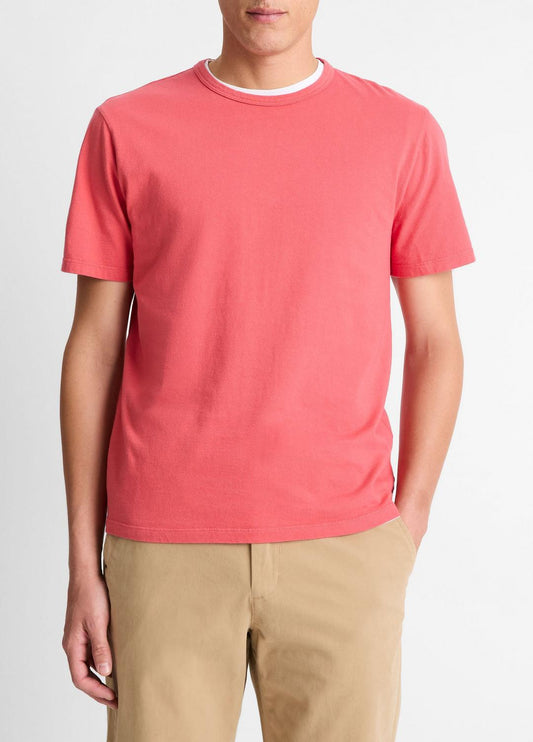 Garment Dye Cotton T-Shirt in Short Sleeve