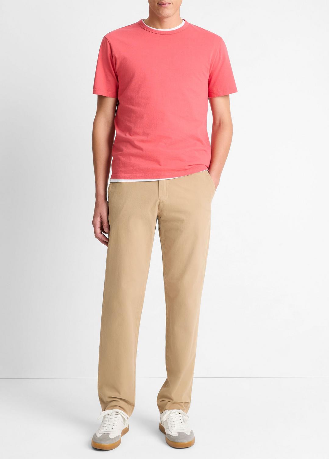 Garment Dye Cotton T-Shirt in Short Sleeve