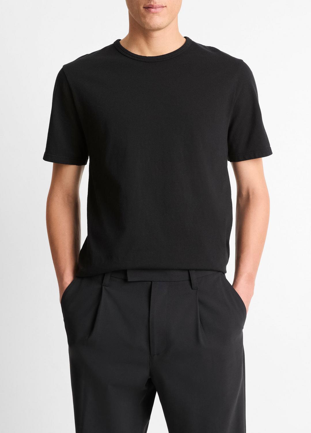 Garment Dye Cotton T-Shirt in Short Sleeve
