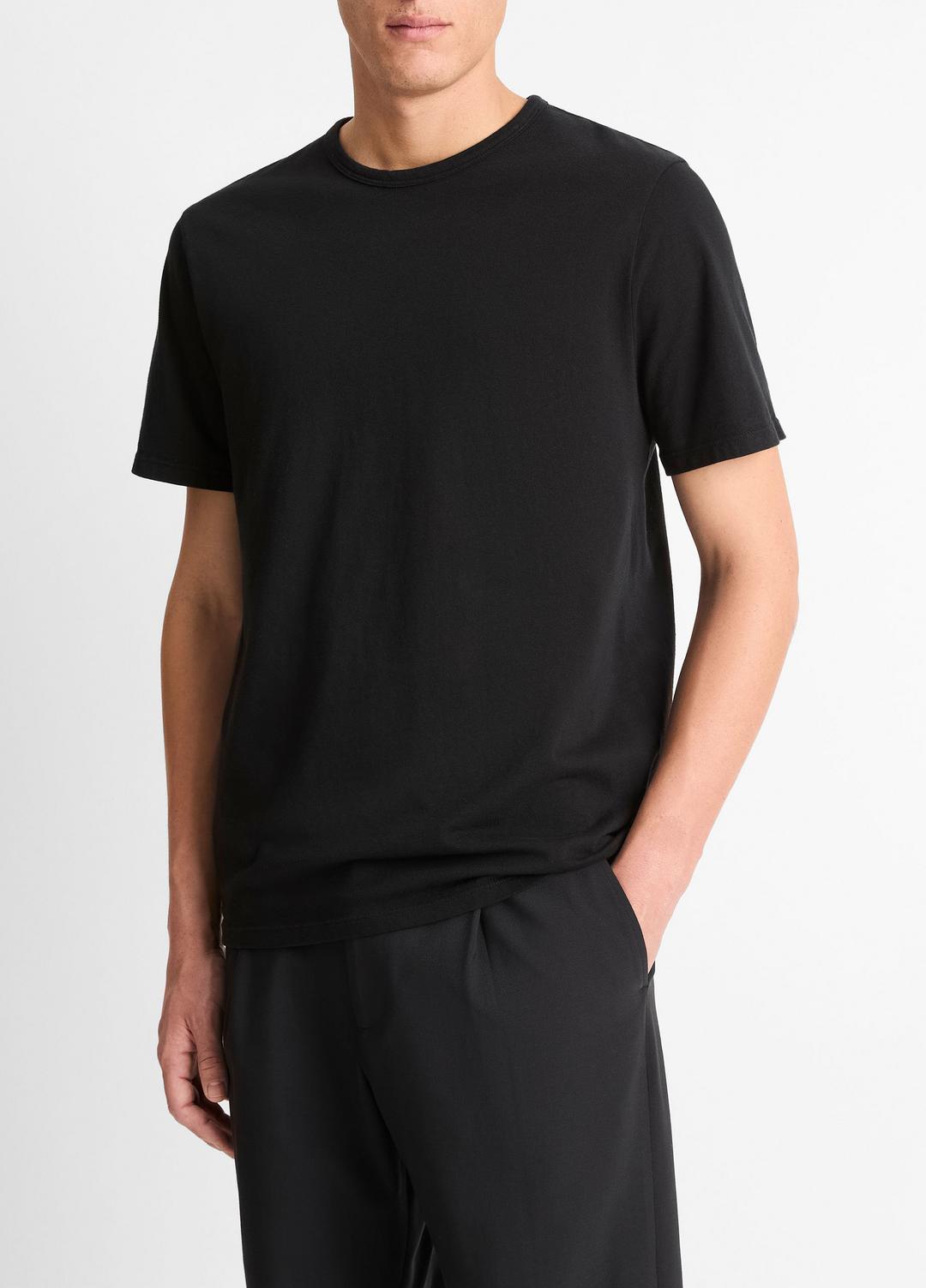 Garment Dye Cotton T-Shirt in Short Sleeve