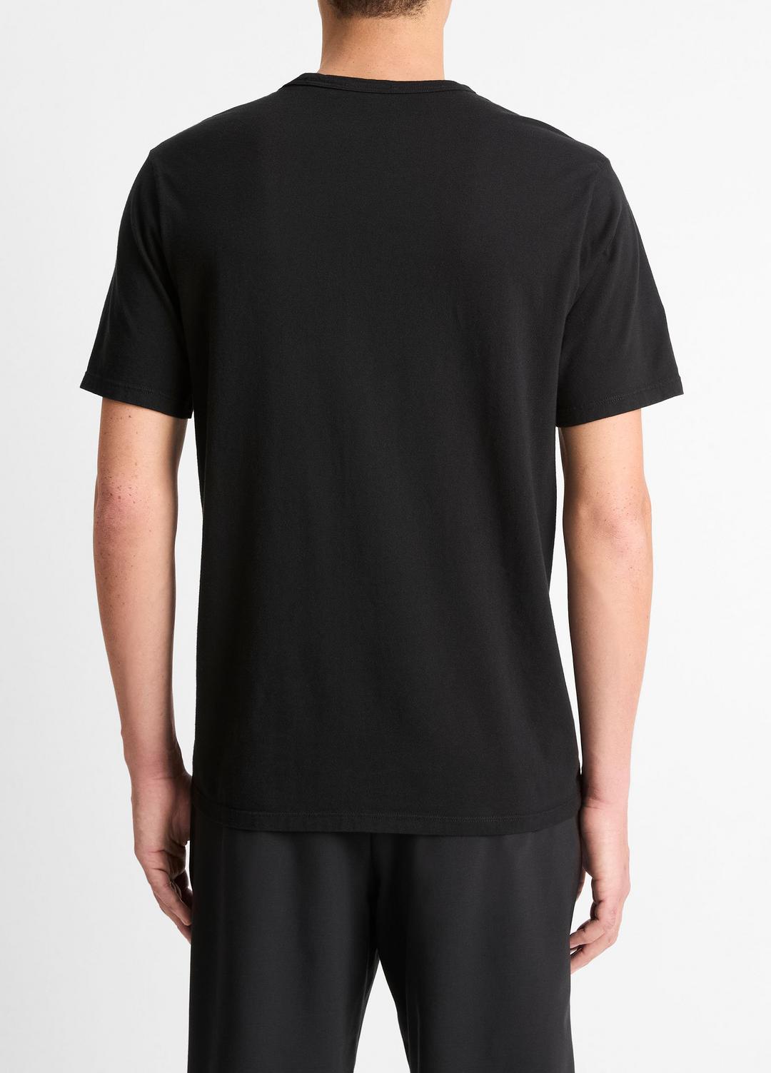 Garment Dye Cotton T-Shirt in Short Sleeve