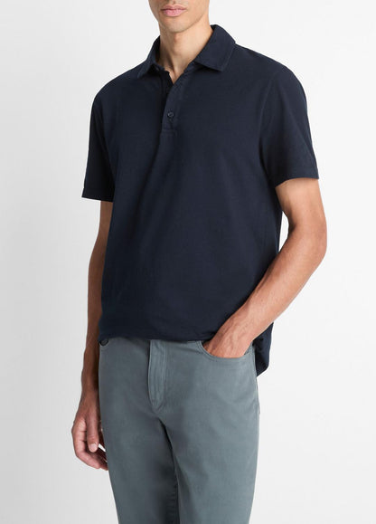 Garment Dye Cotton Polo Shirt in Henleys & Polos