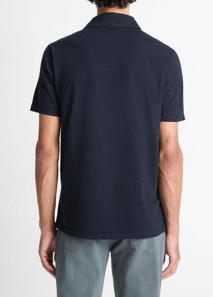 Garment Dye Cotton Polo Shirt in Henleys & Polos
