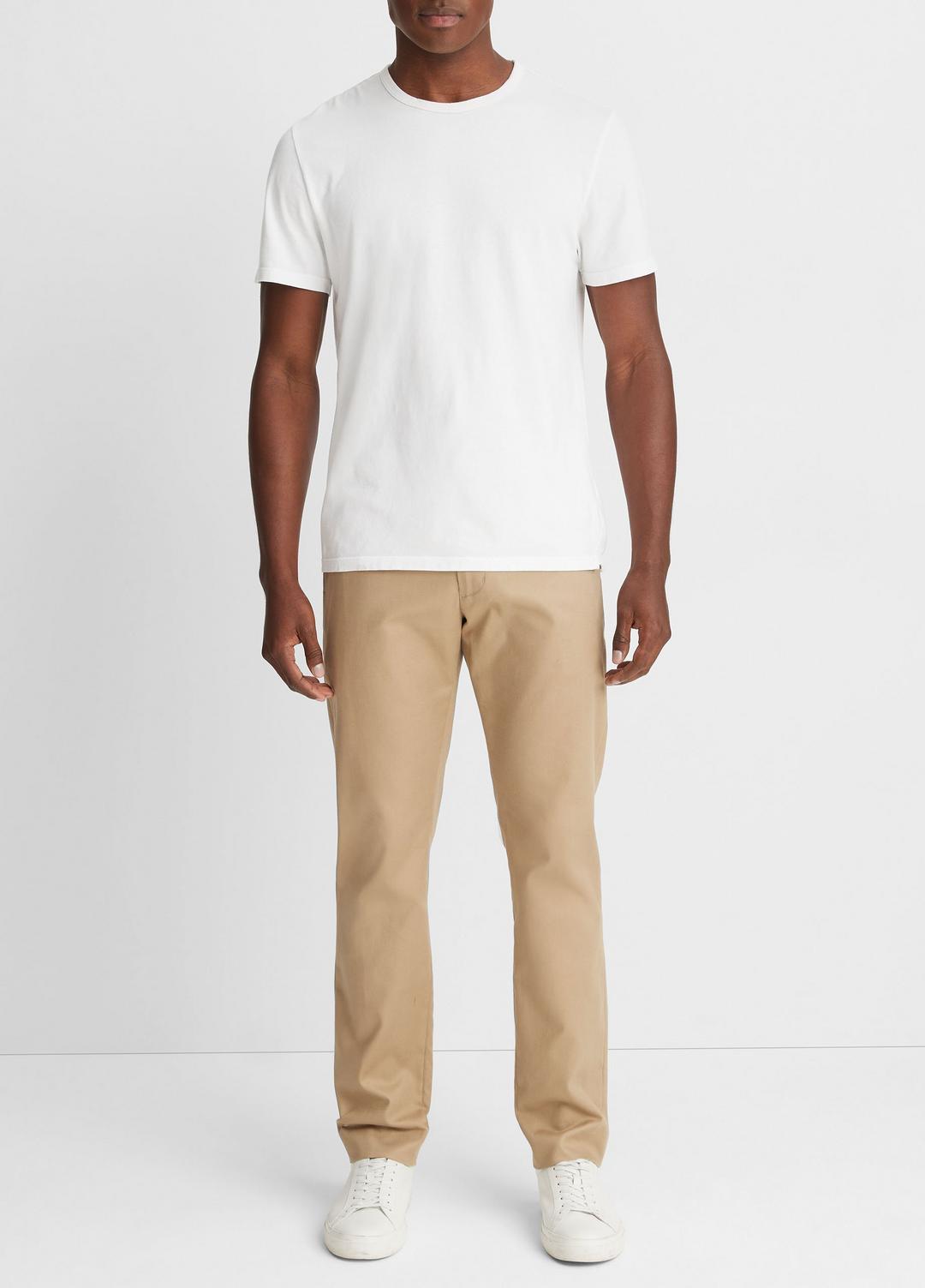 Garment Dye Cotton T-Shirt in Short Sleeve